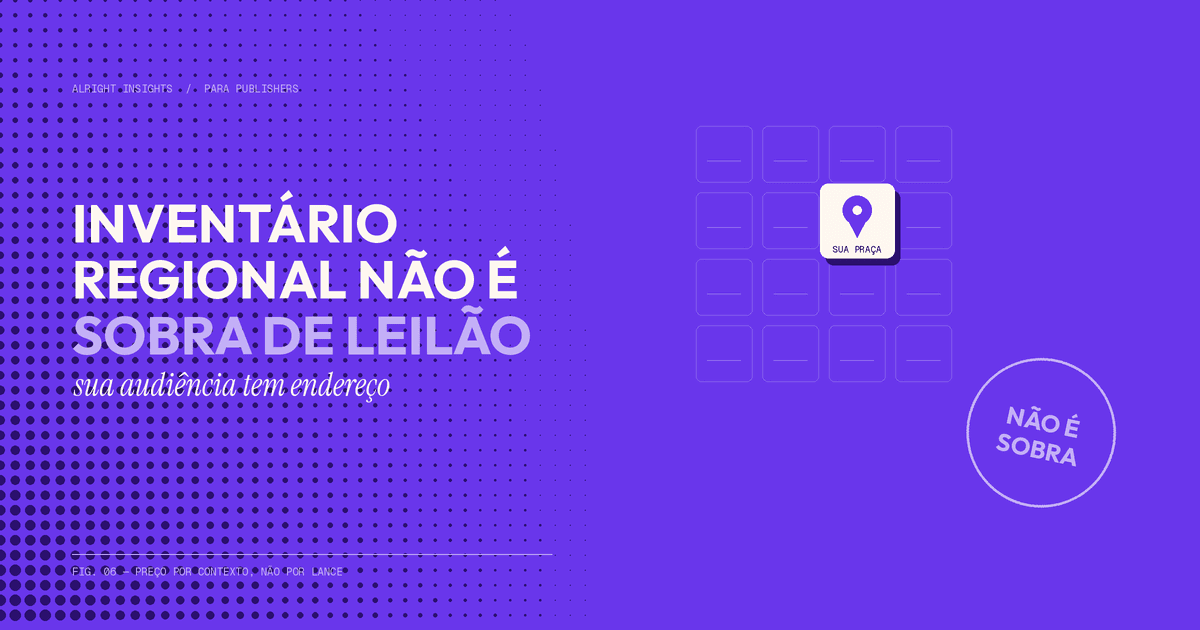 Inventário regional não é sobra de leilão